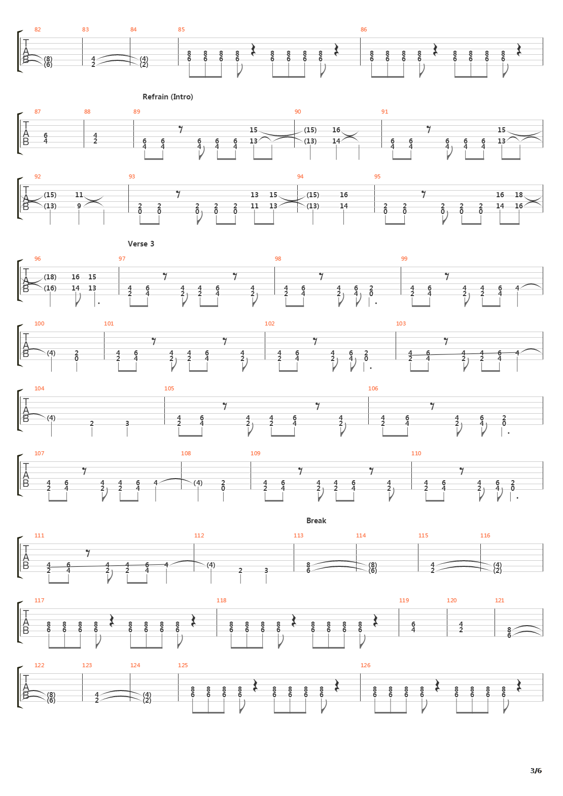 Song Of The Damned吉他谱