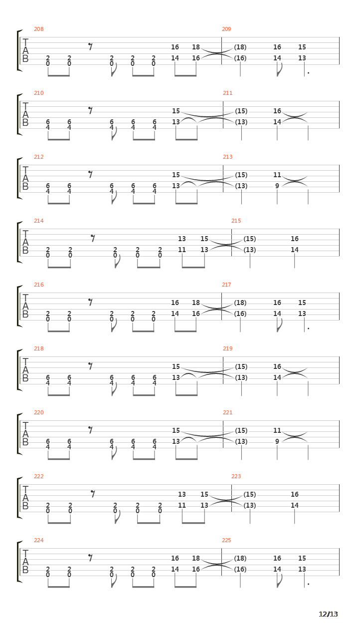 Song Of The Damned吉他谱