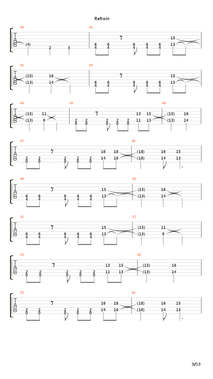 Song Of The Damned吉他谱