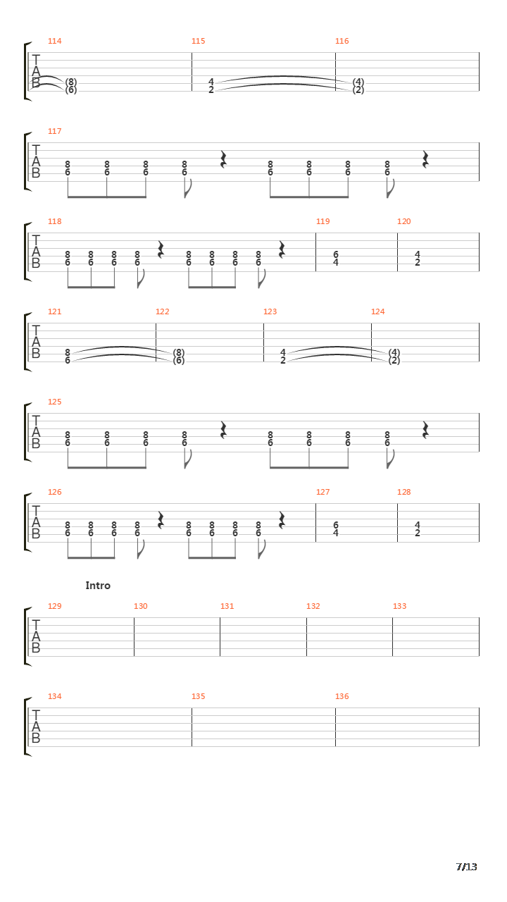 Song Of The Damned吉他谱