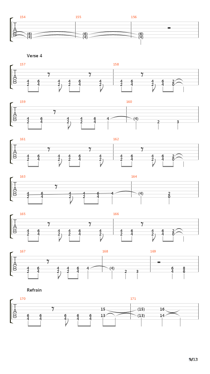 Song Of The Damned吉他谱