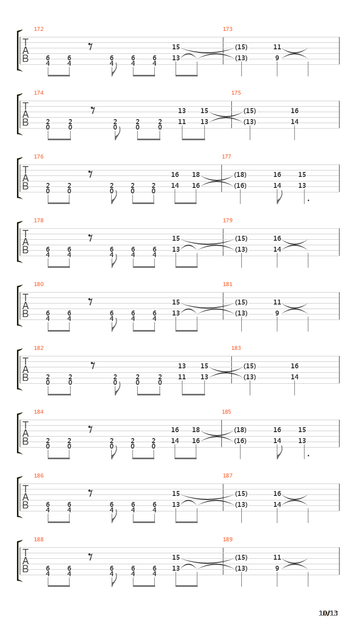 Song Of The Damned吉他谱