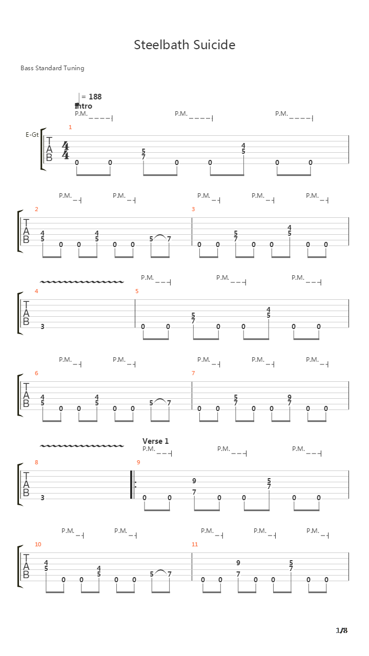 Steelbath Suicide吉他谱