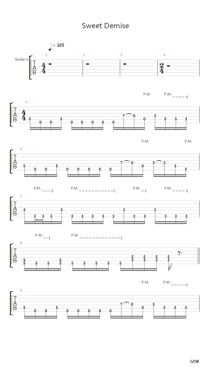 Sweet Demise吉他谱