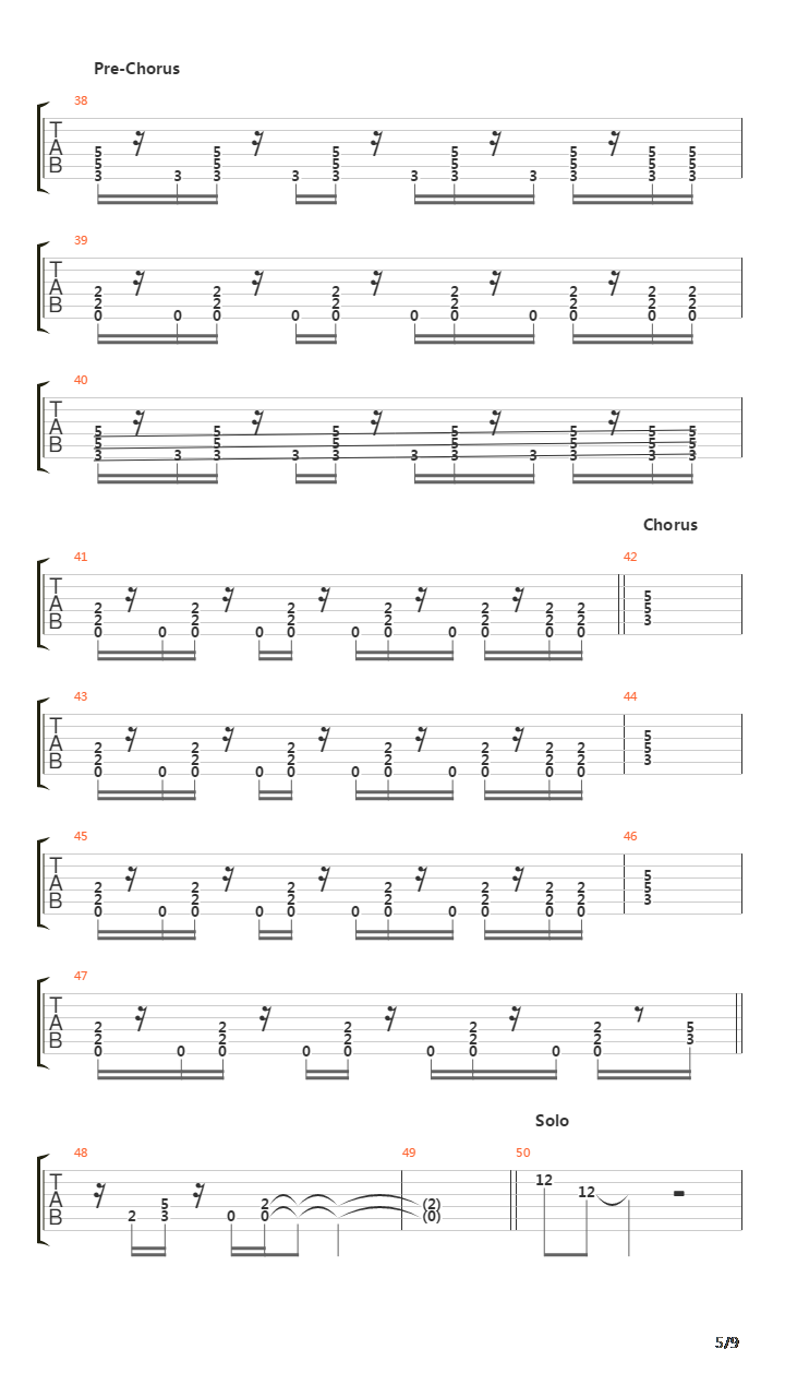 The Crestfallen吉他谱