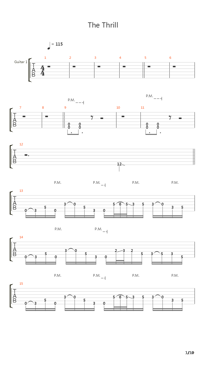 The Thrill吉他谱