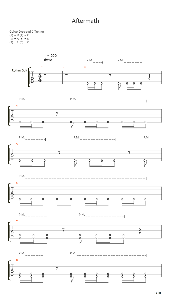 Aftermath吉他谱