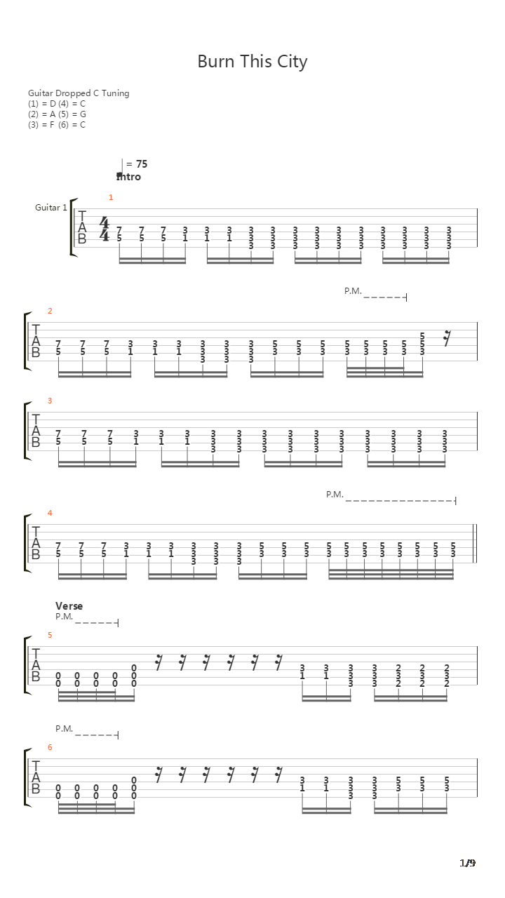 Burn This City吉他谱