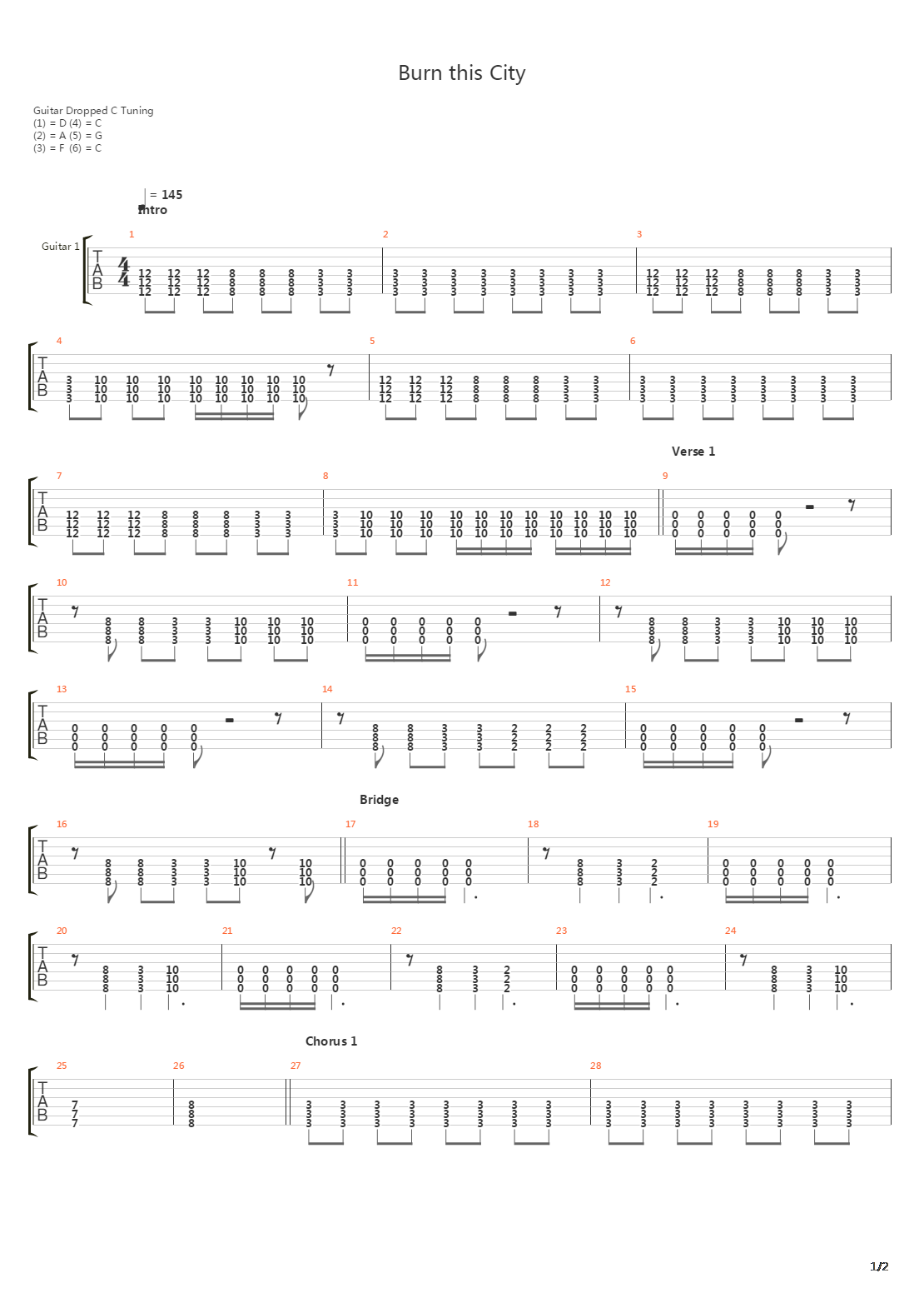 Burn This City吉他谱