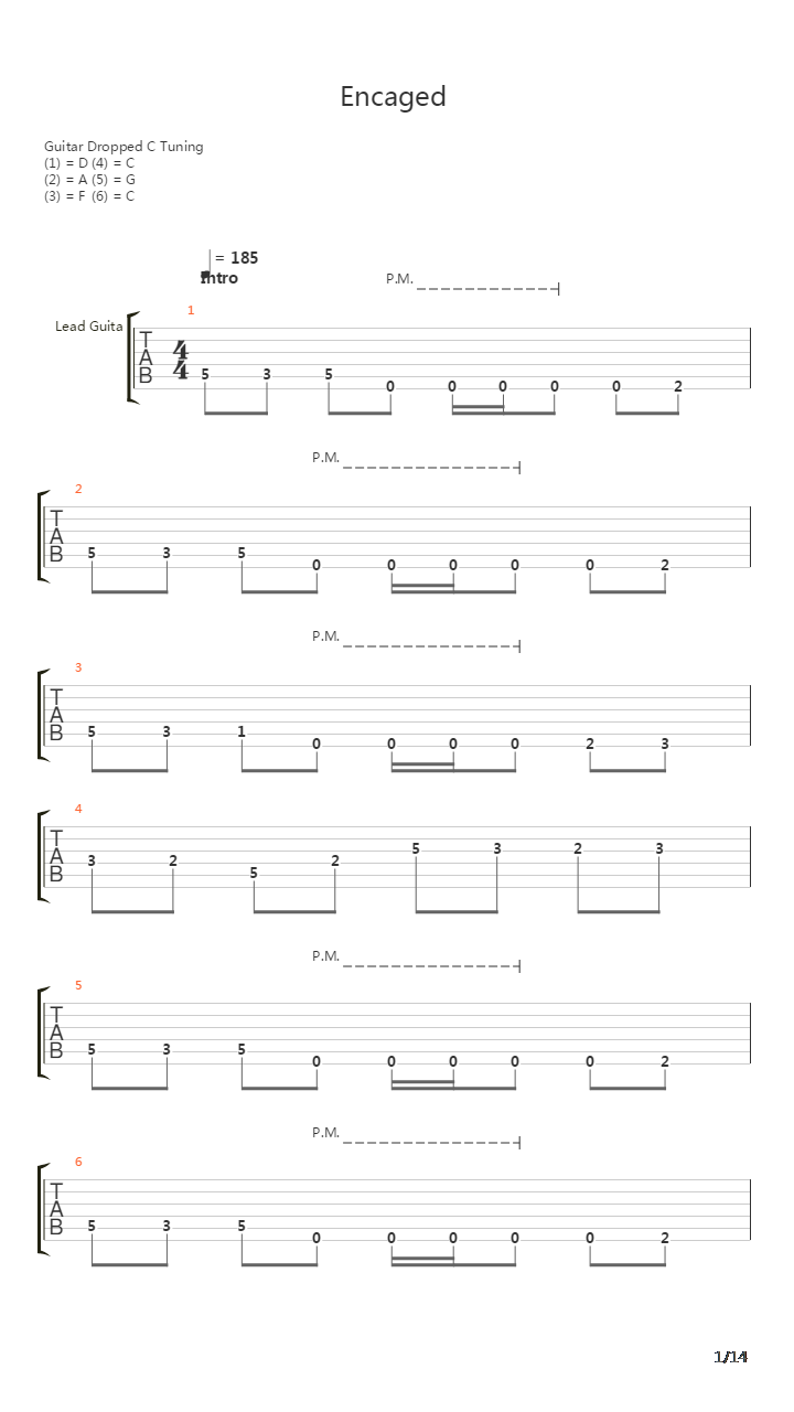 Encaged吉他谱