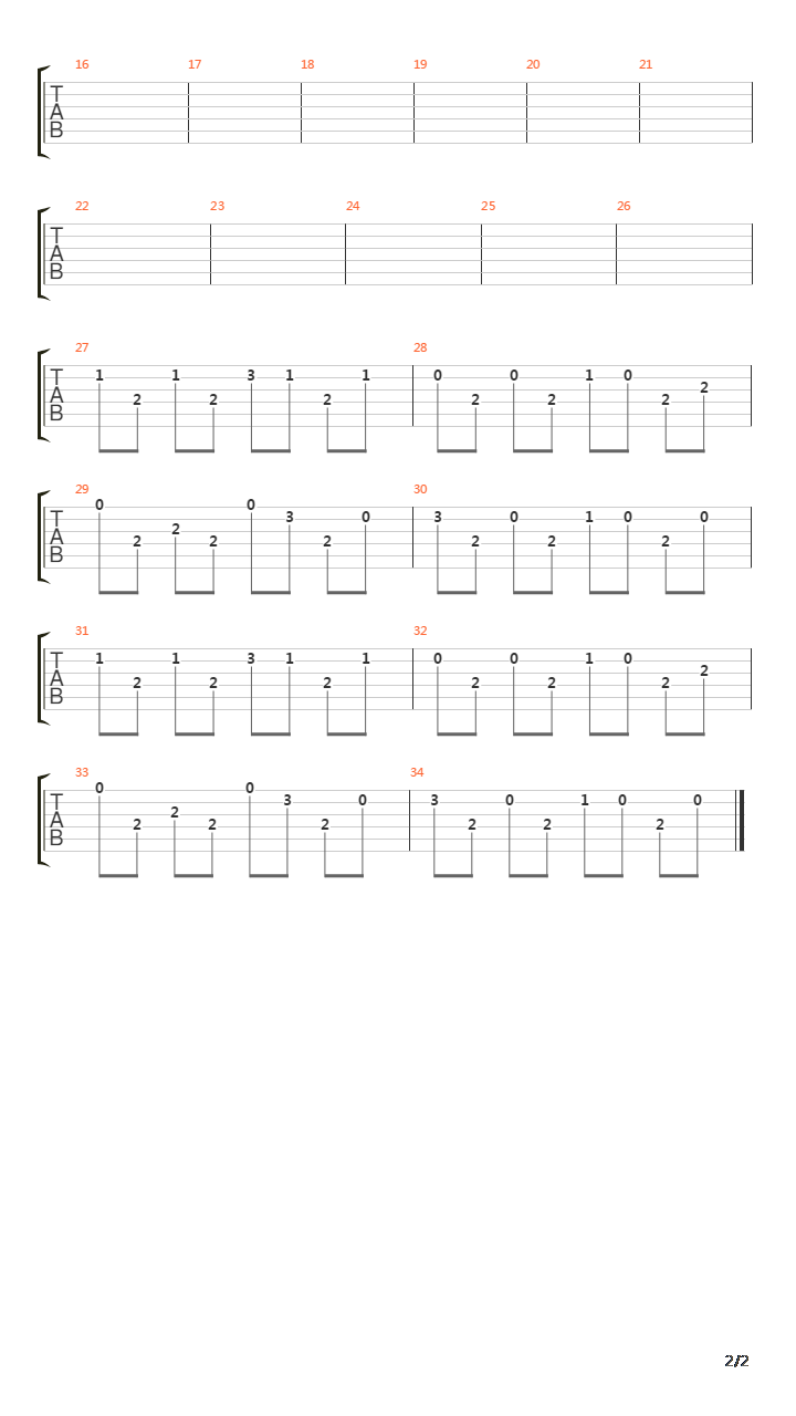 Flashback吉他谱