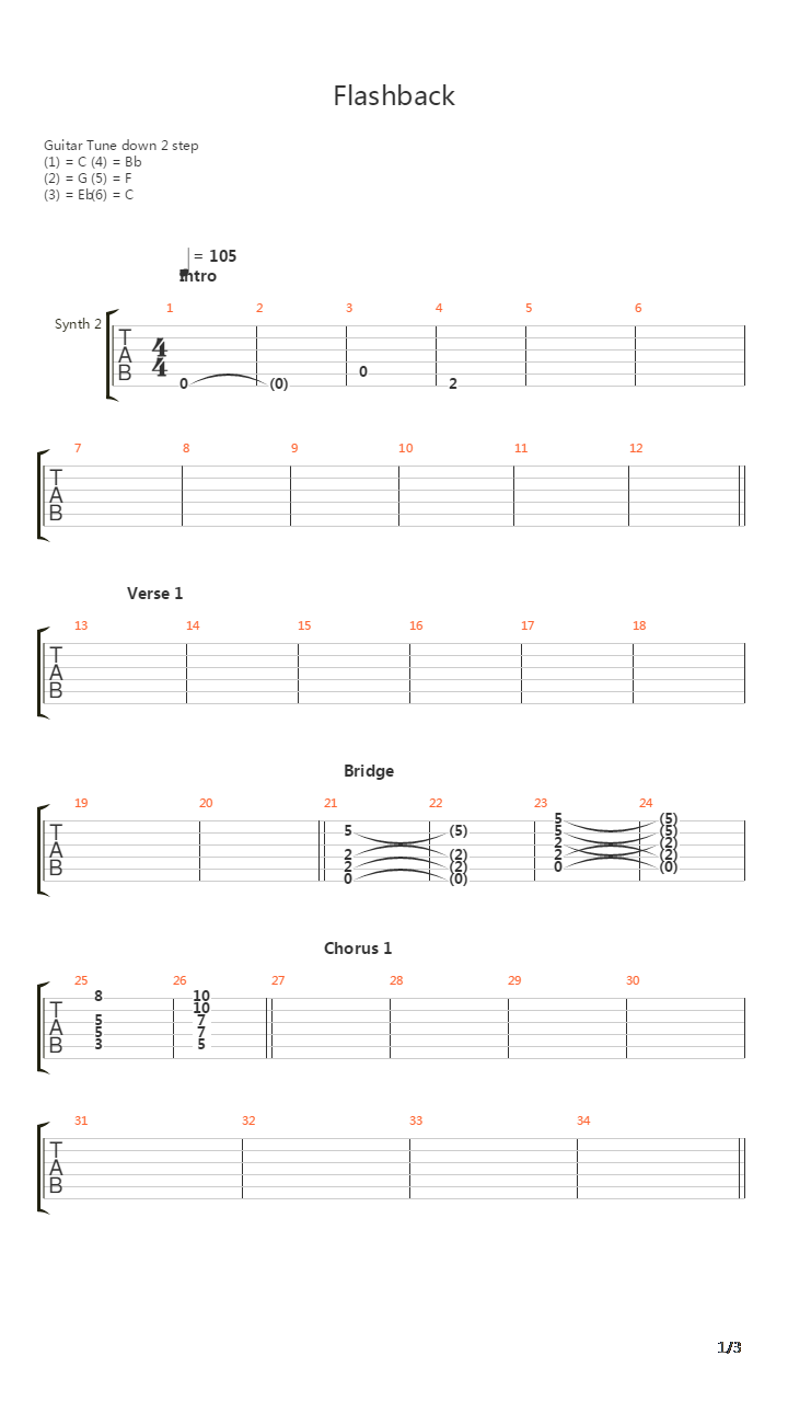 Flashback吉他谱