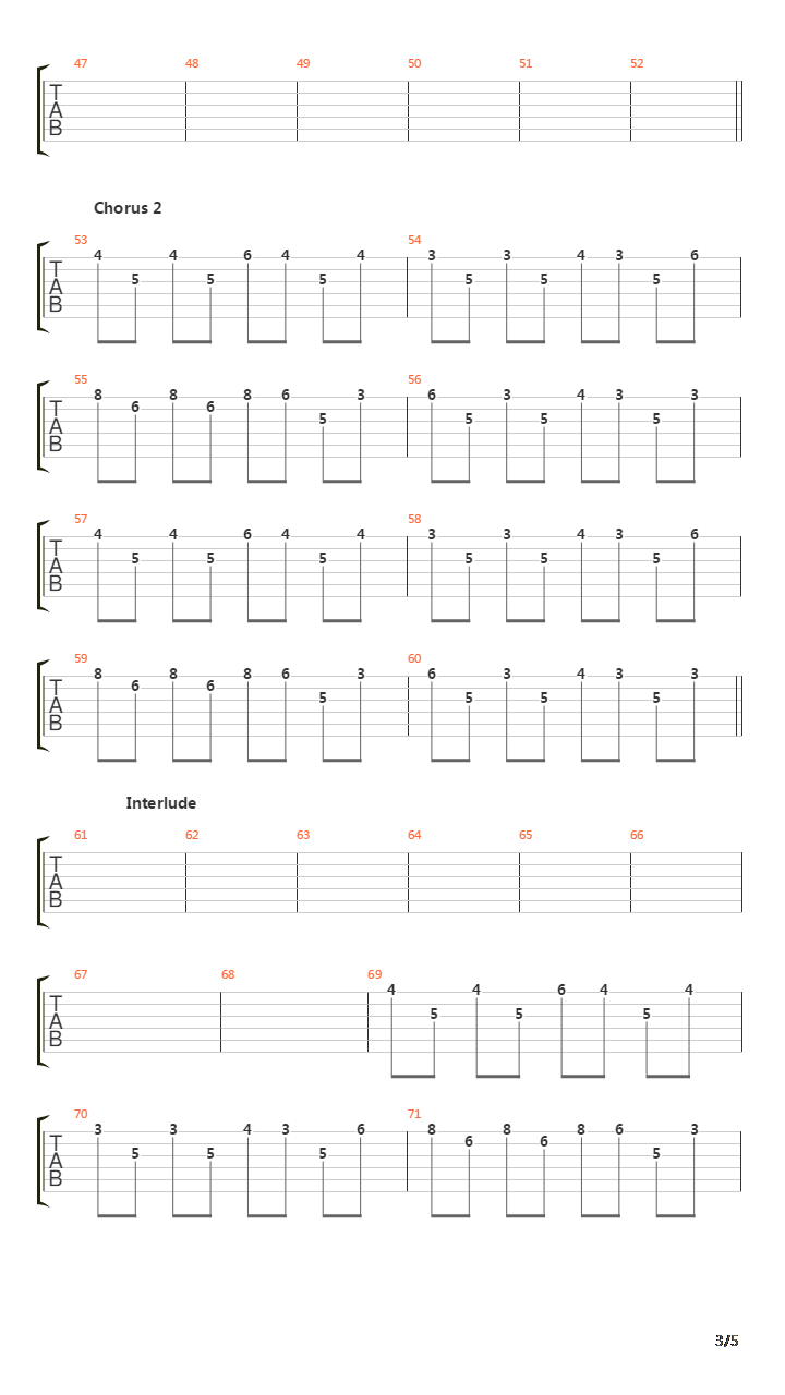 Flashback吉他谱