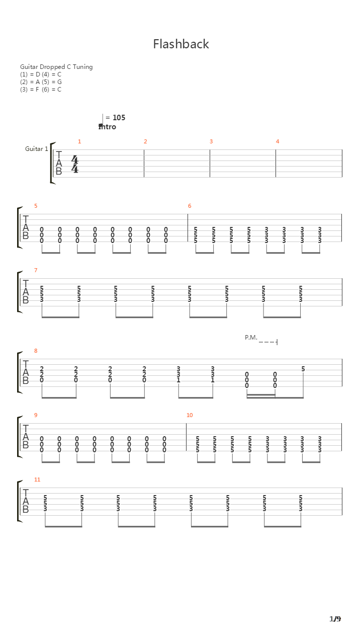 Flashback吉他谱