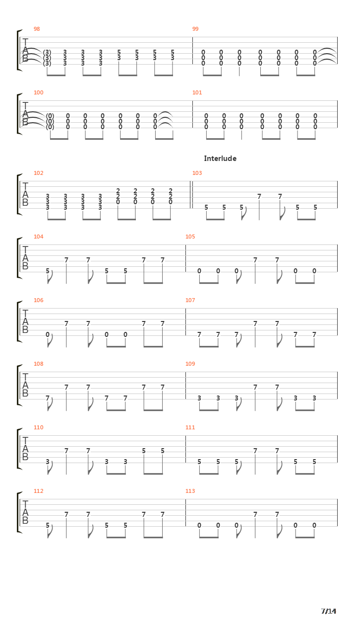 Hellgate Worcester吉他谱