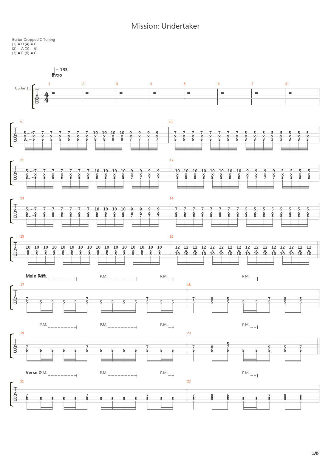 Mission Undertaker吉他谱