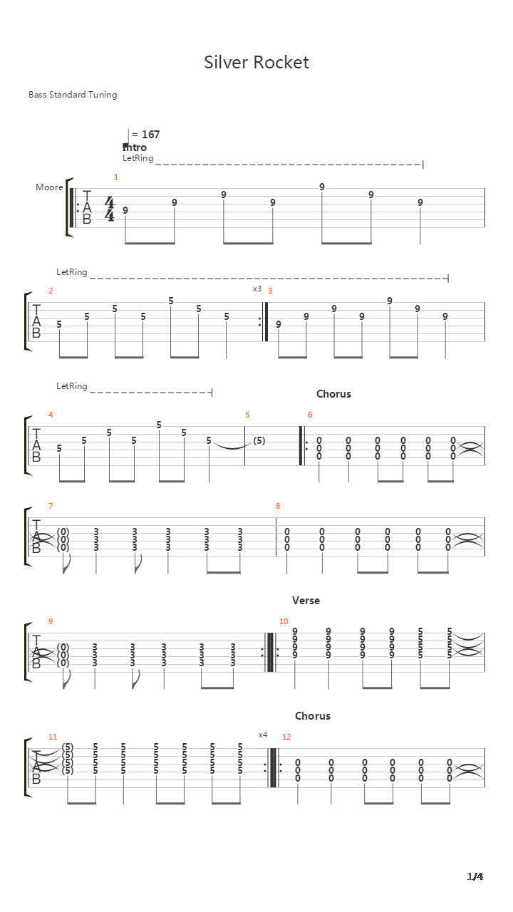 Silver Rocket吉他谱
