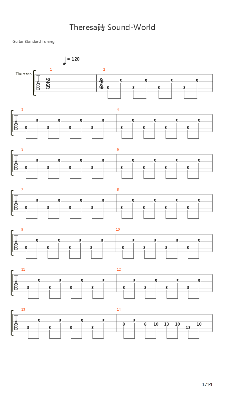 Theresas Sound World吉他谱