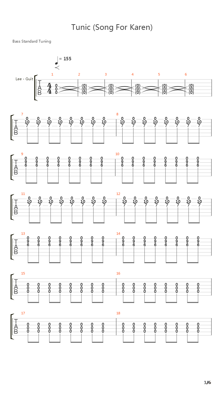 Tunic吉他谱