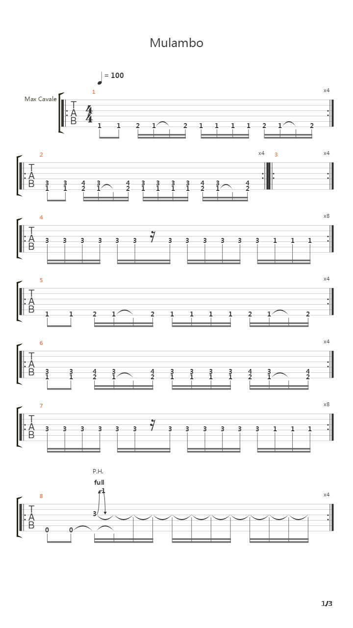 Mulambo吉他谱