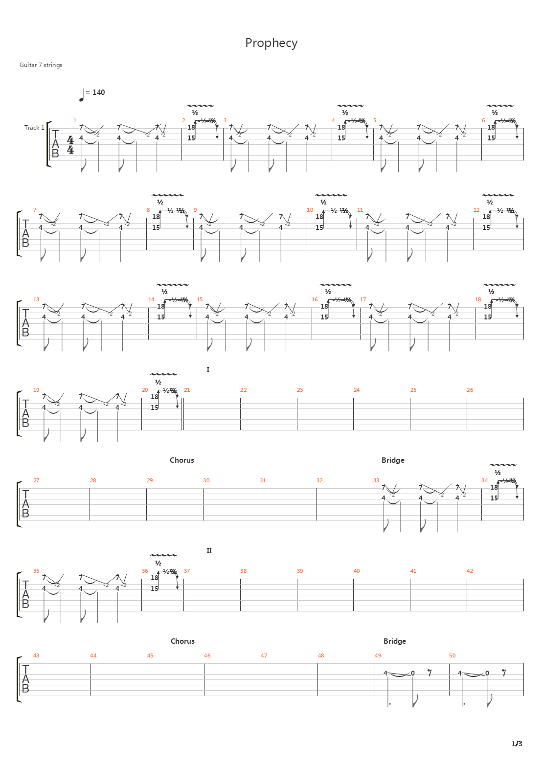 Prophecy吉他谱