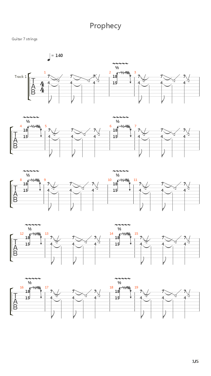 Prophecy吉他谱