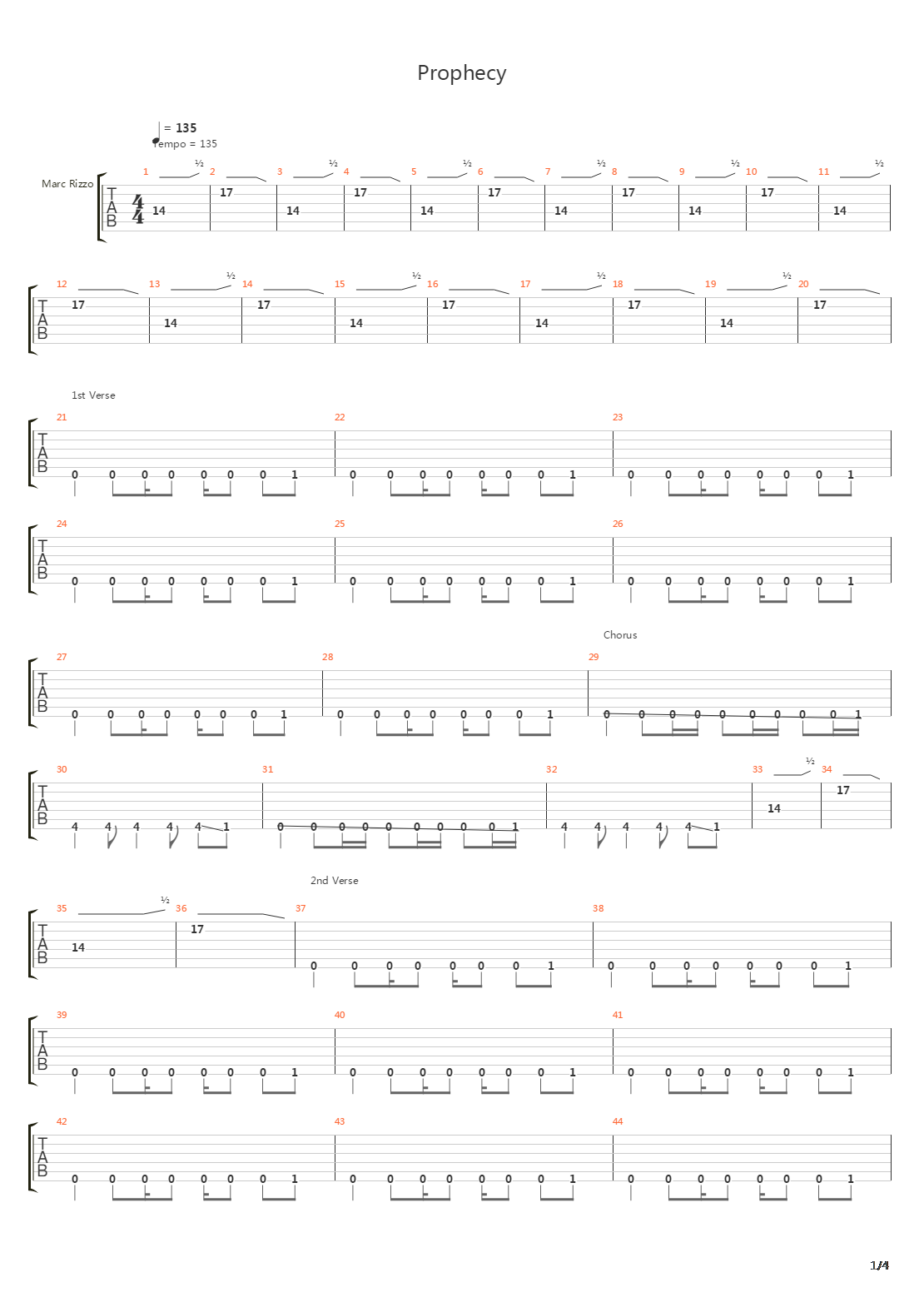 Prophecy吉他谱