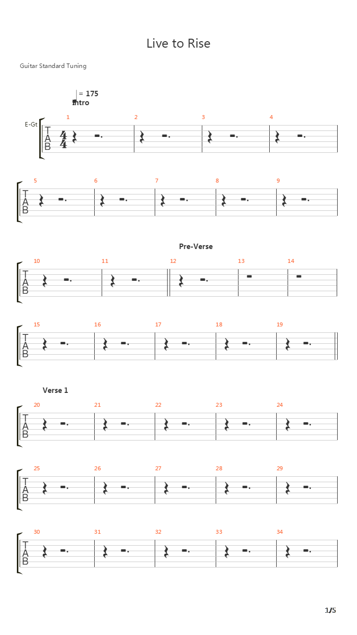 To Rise吉他谱