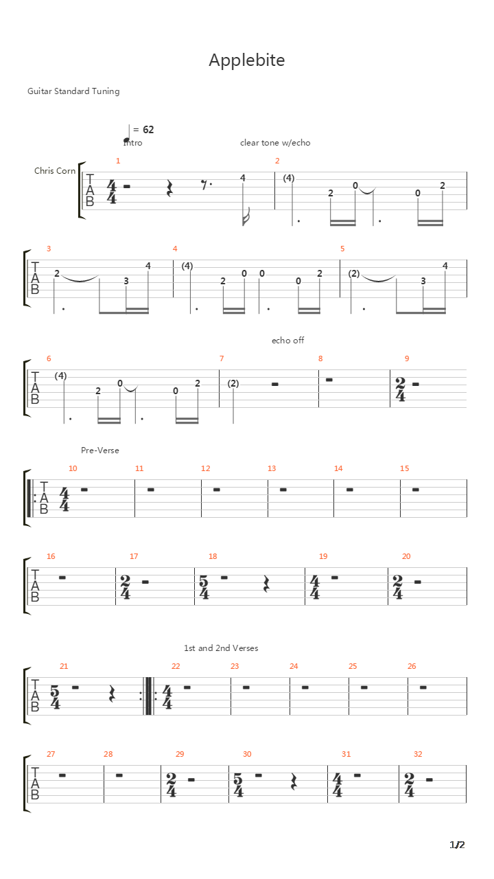 Applebite吉他谱