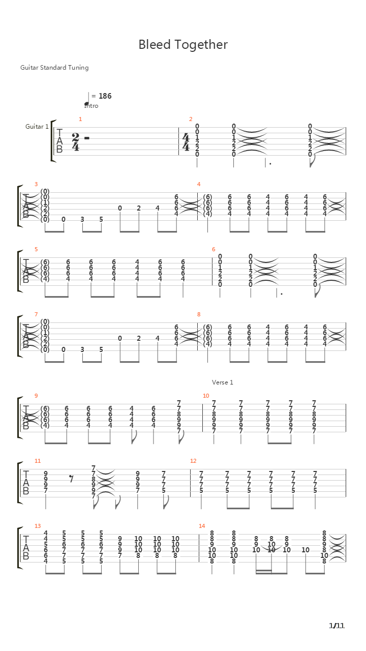 Bleed Together吉他谱