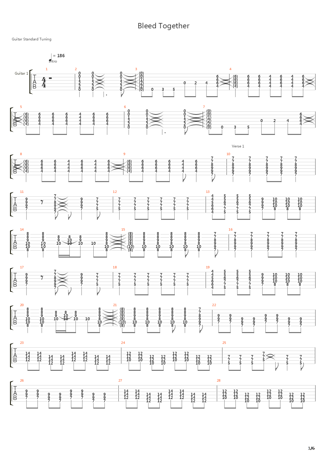 Bleed Together吉他谱