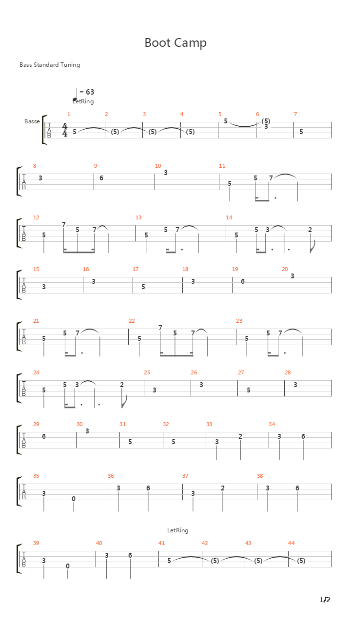 Boot Camp吉他谱