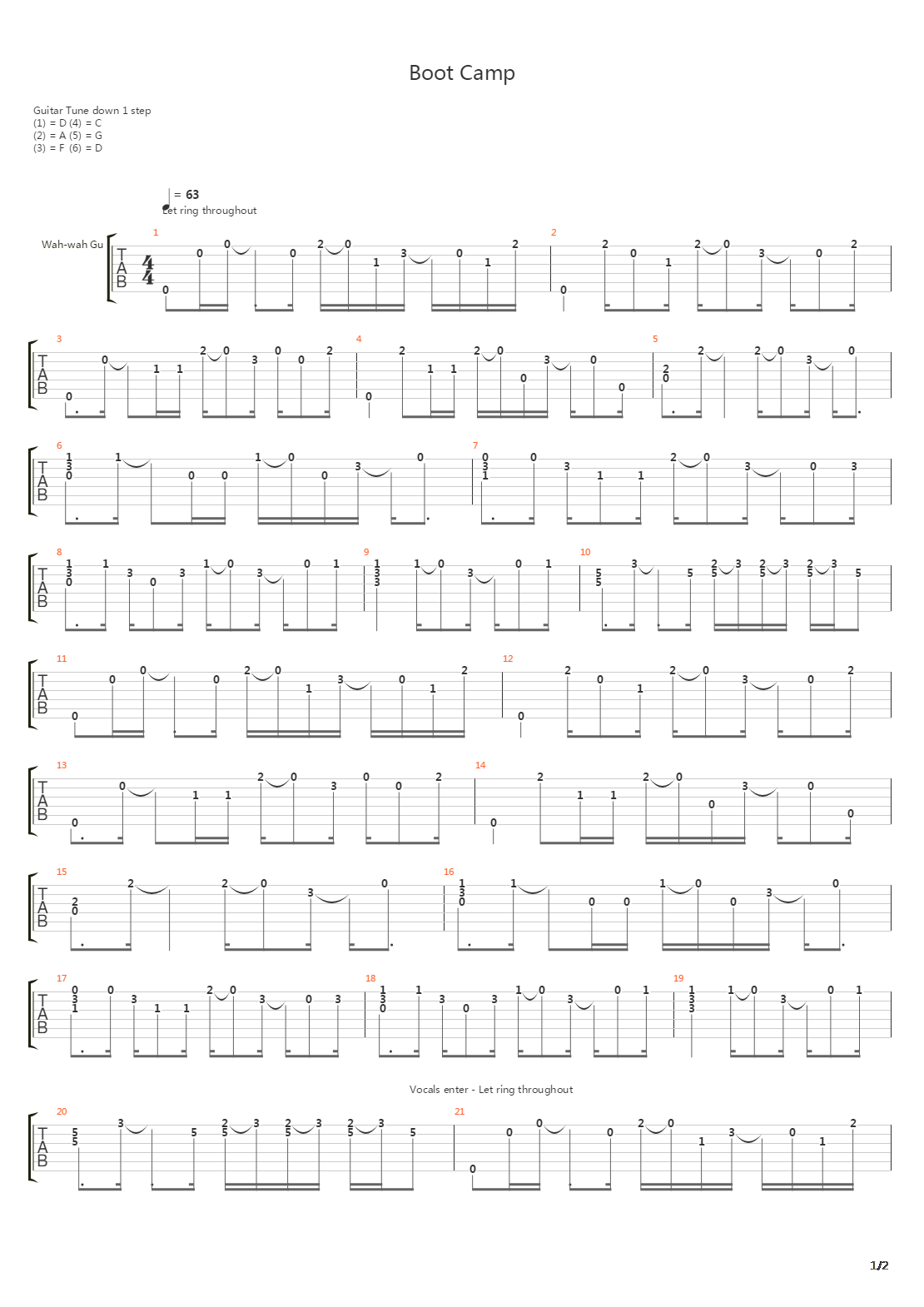Boot Camp吉他谱