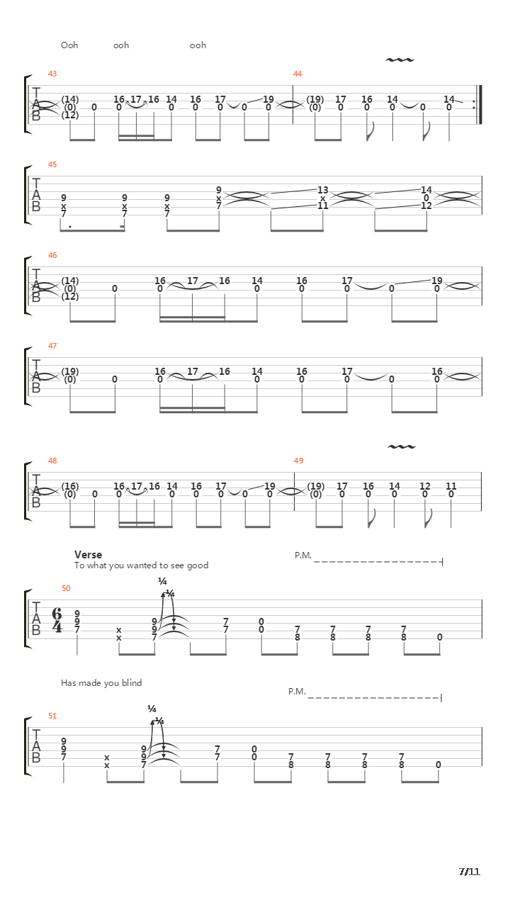 Fell On Black Days吉他谱