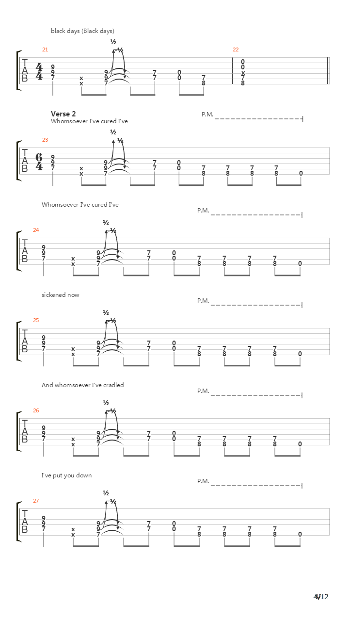 Fell On Black Days吉他谱