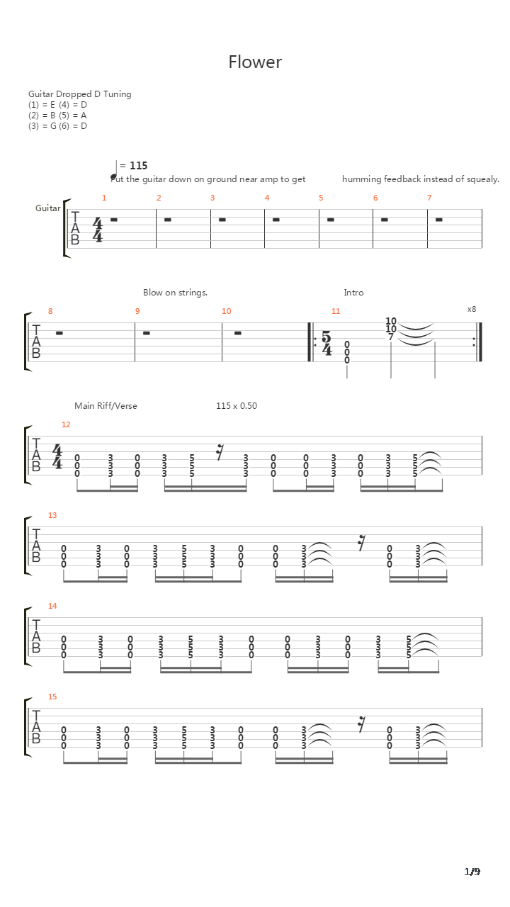 Flower吉他谱