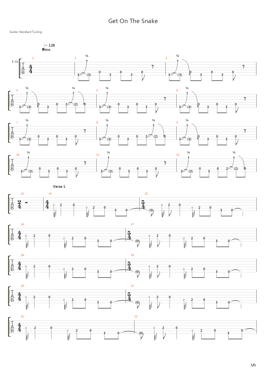 Get On The Snake吉他谱