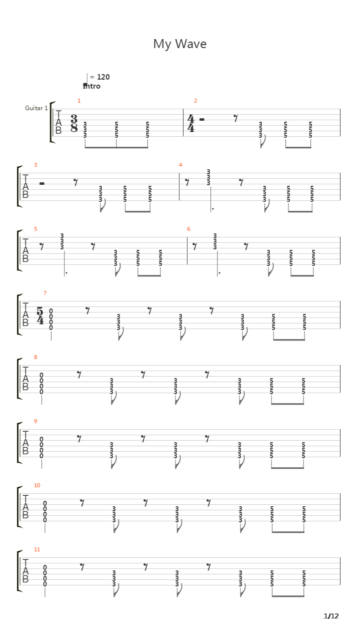My Wave吉他谱