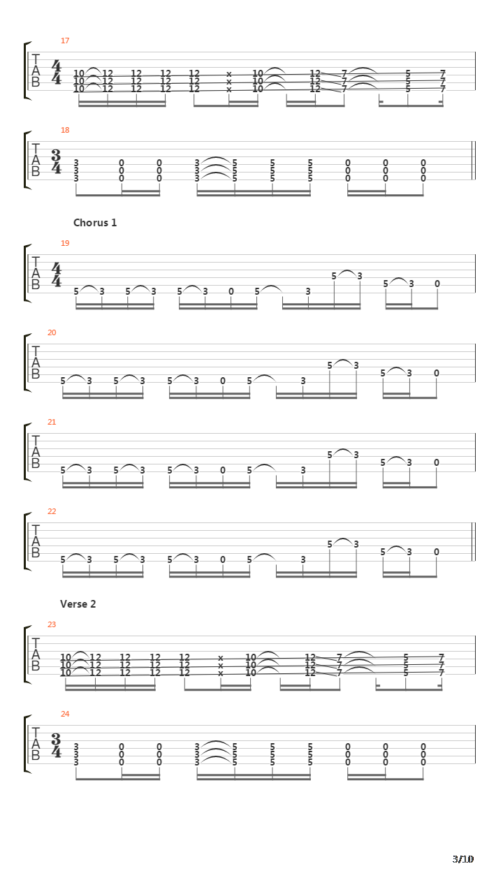 Spoonman吉他谱