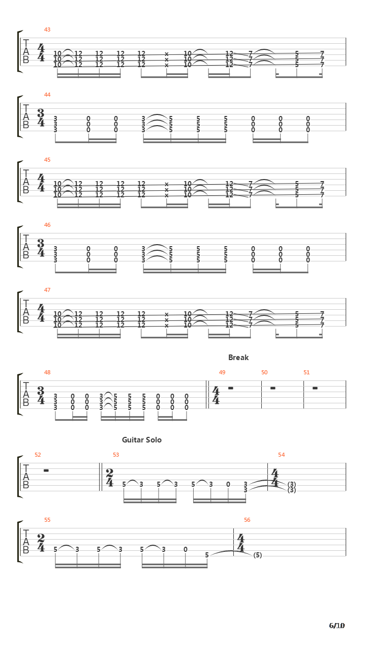 Spoonman吉他谱