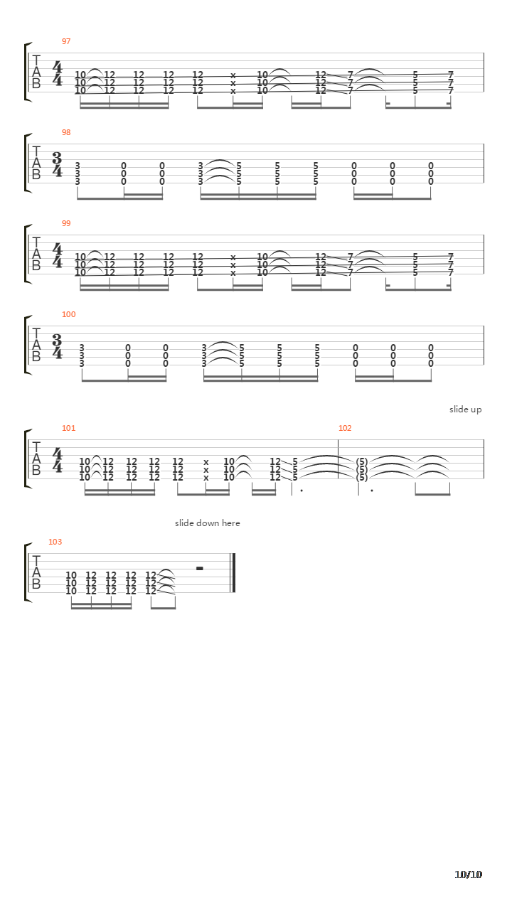 Spoonman吉他谱