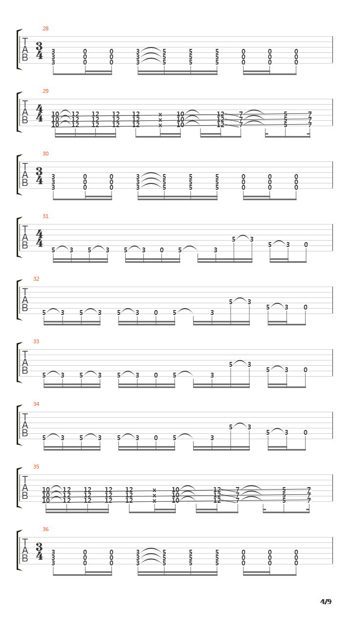 Spoonman吉他谱
