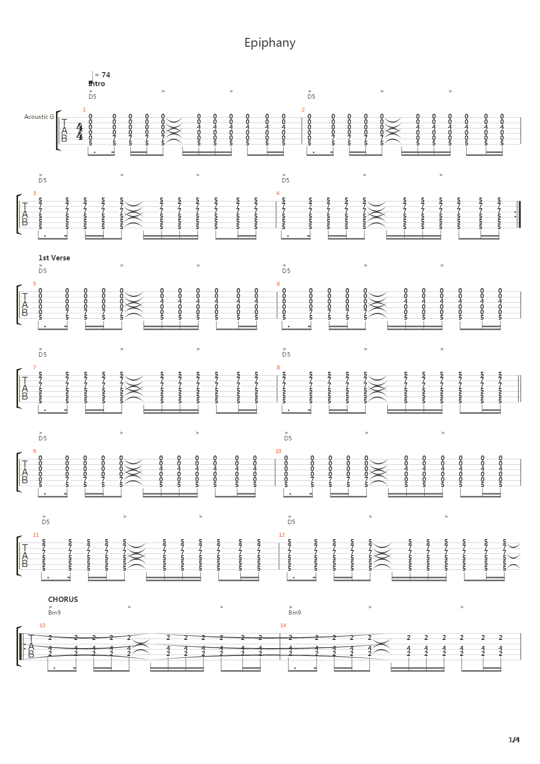 Epiphany吉他谱