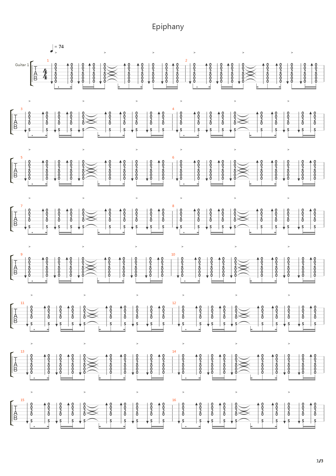 Epiphany吉他谱