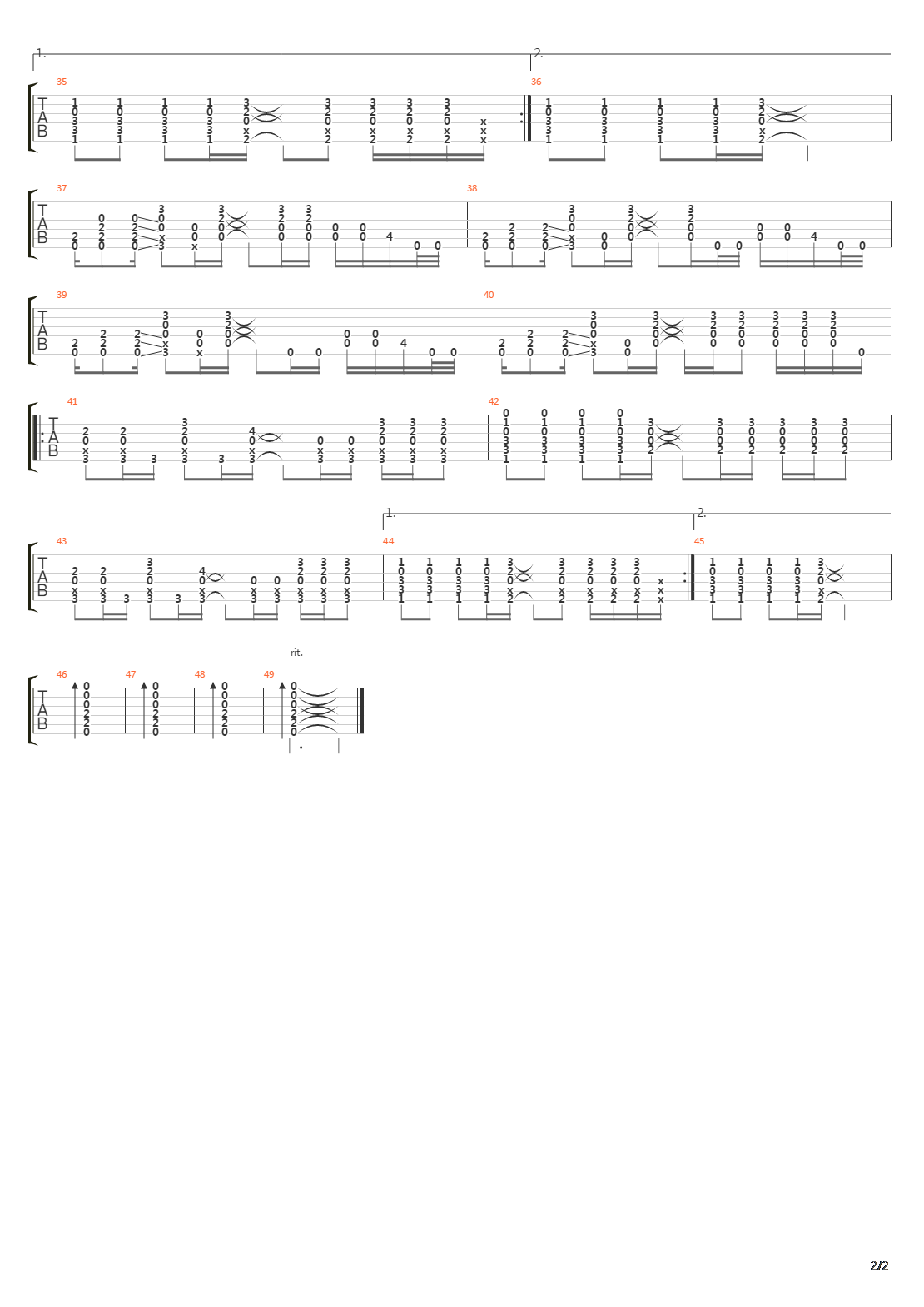 Fade吉他谱