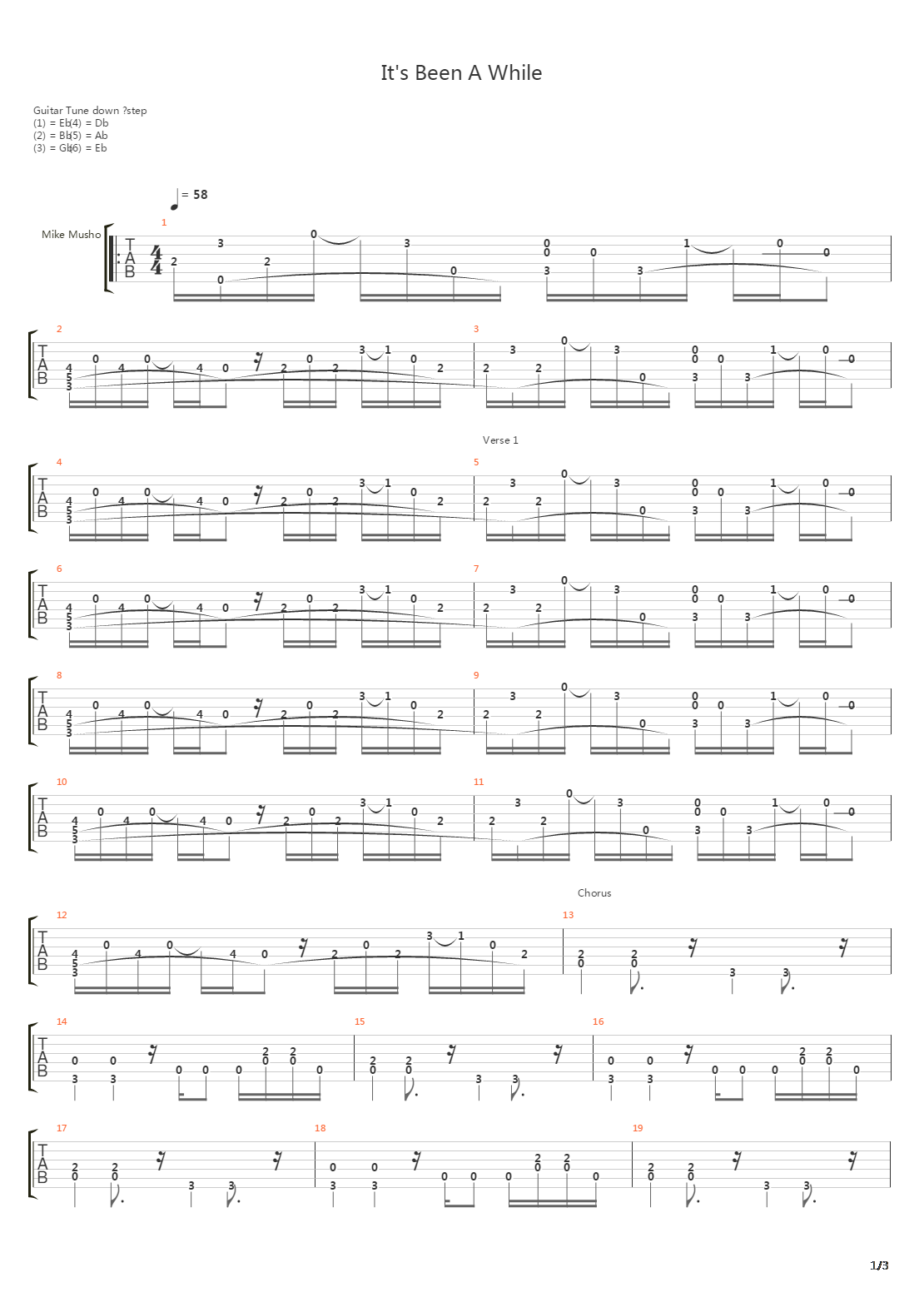 Its Been A While吉他谱