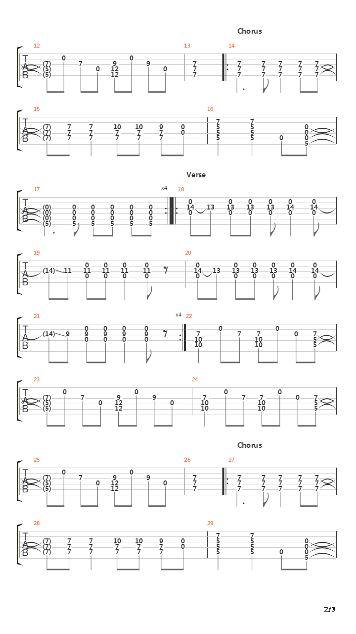 Layne吉他谱