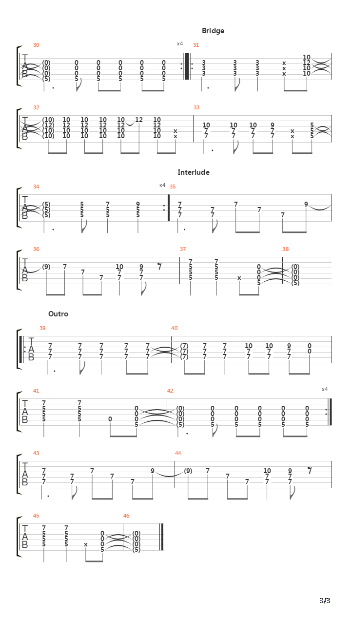 Layne吉他谱