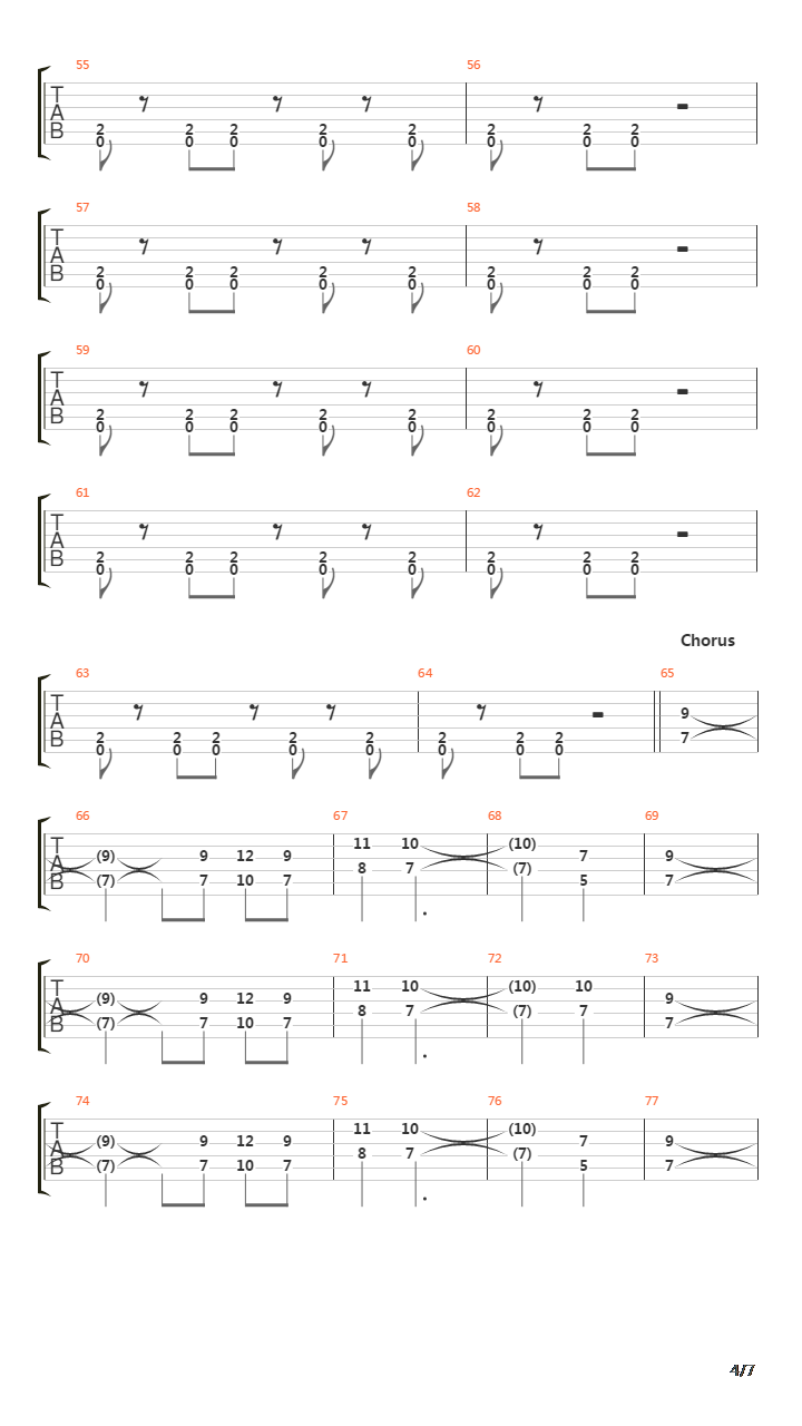 Cold吉他谱