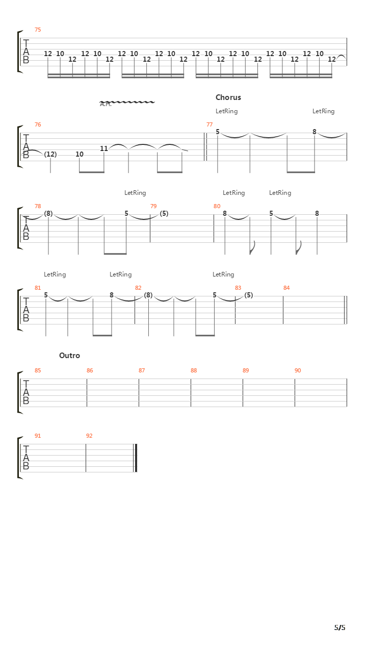 Destroyer吉他谱